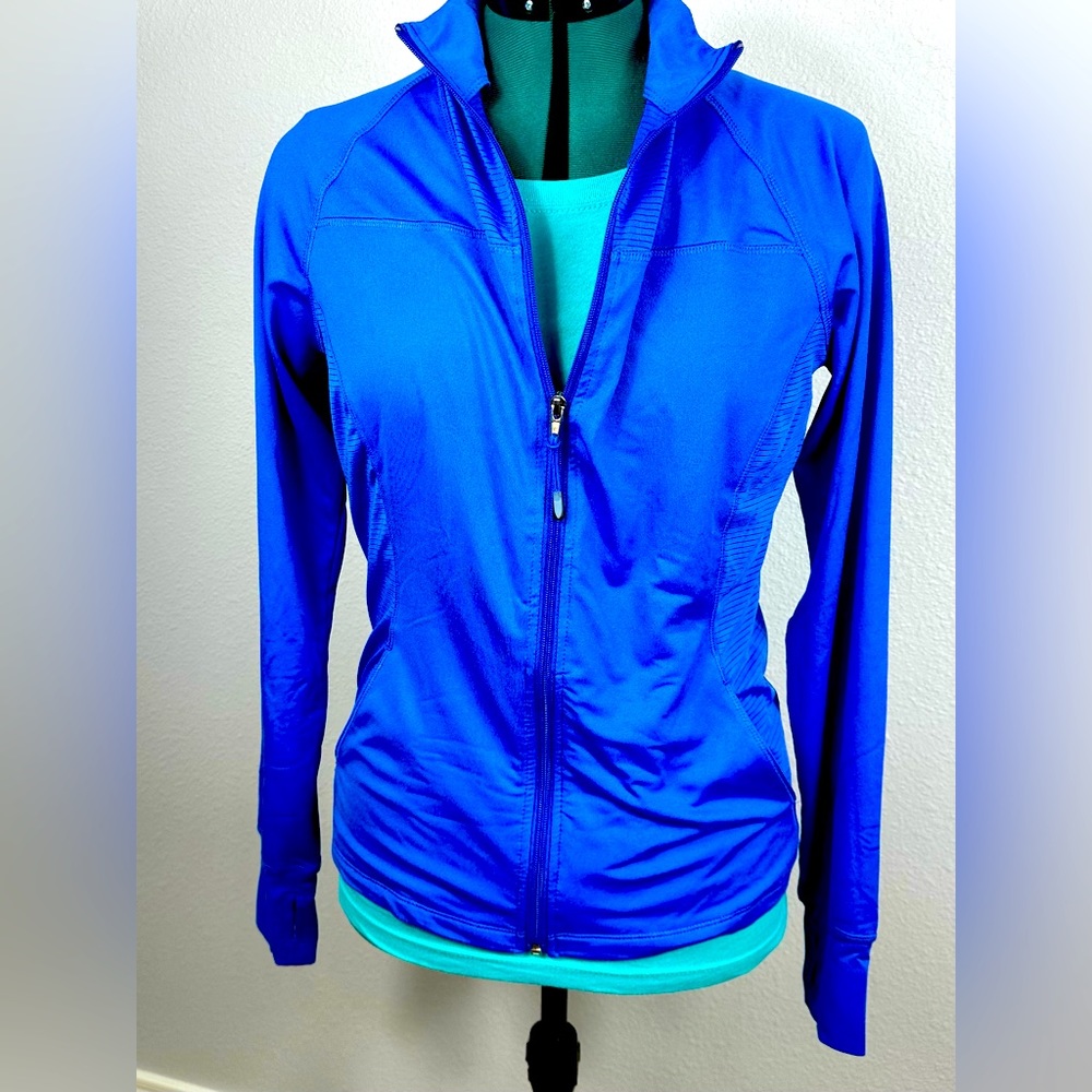 Workout jacket, lightweight, blue, size M